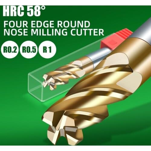 Milling Cutter Alloy Coating Tungsten Steel Tool Cnc HRC58 ROMTIC Corner Roughing Metal Milling Cutter Top Milling Machine Kit