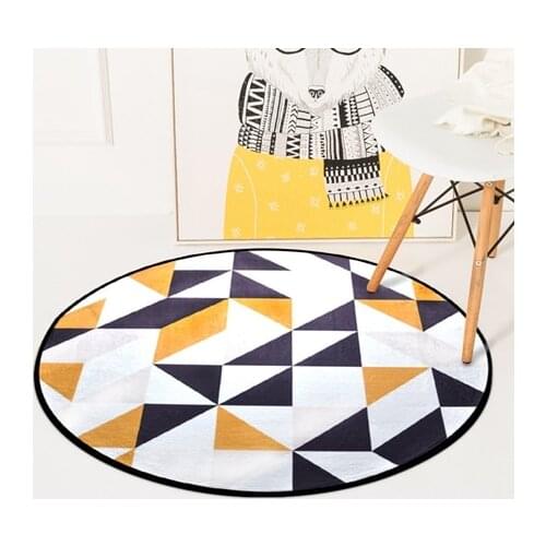 Nordic style art geometric psychedelic beautiful round floor mats rugs bedroom living room home decoration