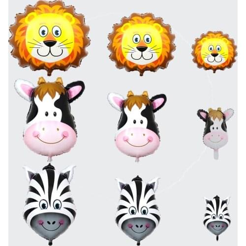 1PC large and medium animal head lion tiger giraffe head forest party birthday party decorations children toys