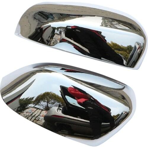 Abs Chrome Car Rear View Mirror Protection Covers Rearview Mirror Stickers for Peugeot 208 2014 - 2017 Accessories