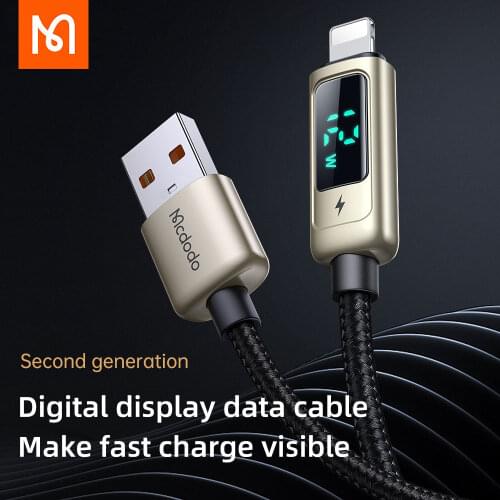 Mcdodo USB To Lightning 12W Digital Display Fast Charging Cable For iPhone