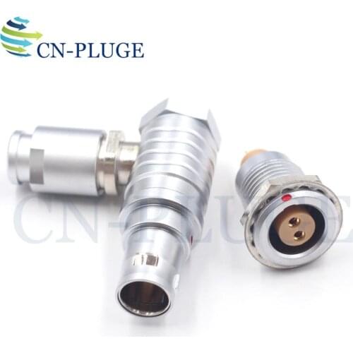 M12 Type FHG EGG 1B Elbow connector 2 pin Electronic Male Plug female socket Push Pull Fast Connector For Camera