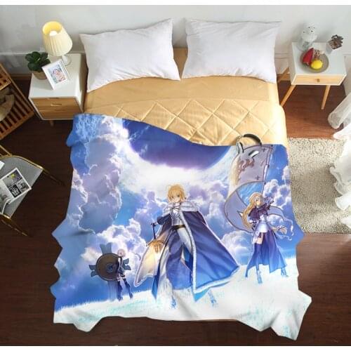 Mxdfafa Anime Fate Stay Night Summer Quilts 3D Luxury bedding Good Quality Bed Cover Children Adults Duvet Soft Comforter