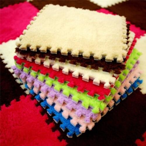 DIY Living Room Bedroom Child Soft Carpet Baby Climbing Mat Patchwork Puzzle Children Solid Color Non Slip Floor Mat