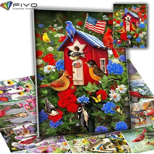 5D DIY Diamond Painting Garden Bird Diamond Embroidery Art Flower Cross Stitch Kit Animal Bird Picture Home Decor cuadros