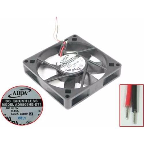ADDA AD0805HB-D71 DC 5V 0.43A 80x80x15mm 2-wire Server Cooling Fan