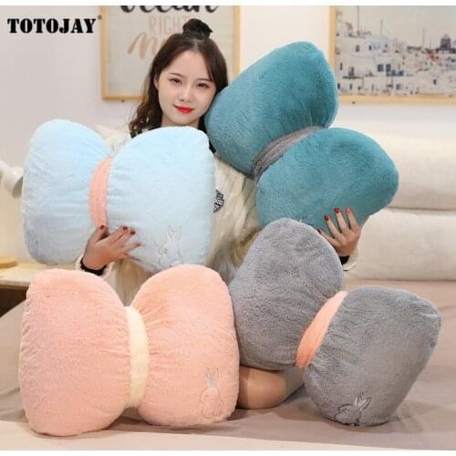 50CM Nordic Style Plush Bowknot Pillow Toys Lovely Soft Sleeping Cushion Sofa Bed Home Decor Birthday Gift for Lovers Girls