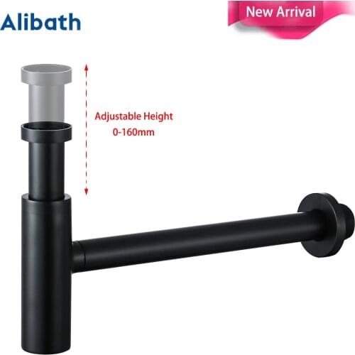 Luxurious P-Trap Old Style Solid Brass Wall Siphon Bottle Trap With Basin Pop Up Waste Plumbing Tube Factory Direct