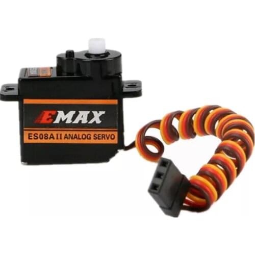 EMAX ES08MA ES08MAII 12g Mini Metal Gear Analog Servo for Rc Hobbies Car Boat Helicopter Airplane Rc Robot Free shipping