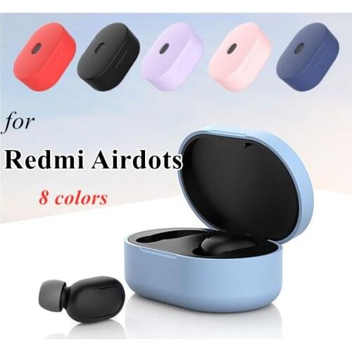 Silicone Earphone Case for Xiaomi Redmi MI AirDots Headphones Cover TWS Bluetooth Earphone Wireless Headset Shell
