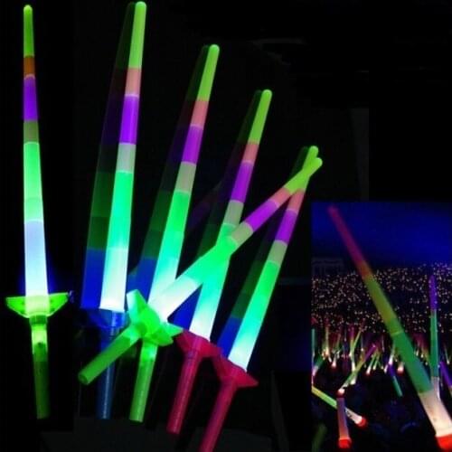 Glow Stick LED Colorful rods led flashing stick light cheering party Disco glow wand Soccer Music concert Cheer props prize