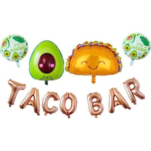 Taco Bar Party Decorations Balloons Banner Sign Garland Pom Poms for Fiesta Mexican Party Birthday Baby Shower Wedding Party