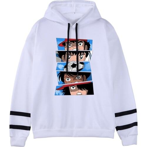 Hoodie Captain Tsubasa Japan Anime Print Men Hoodies Comfortable Korean Mens Sweatshirt Vintage Street Pullovers For Male