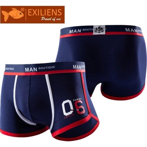 EXILIENS New No.06 Cotton Boxer Men Underwear Cueca Masculina Ropa Interior Hombre Mens Boxers Man Calzoncillos Homme Size M-3XL