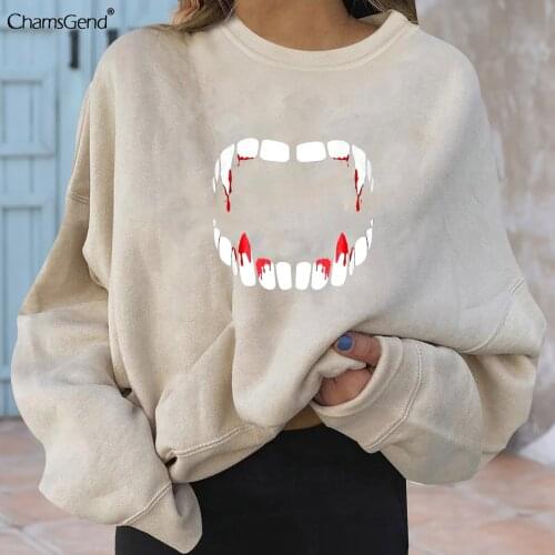 Harajuku 2021 Streetwear Women Halloween Hoodie Autumn Fashion Korean Style Sweatshirt Pullovers Long Sleeve Tops Crazy Clothes