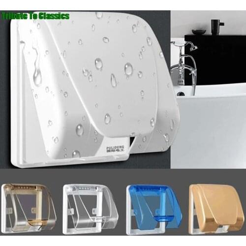 Waterproof 86 Type Wall Socket Plate Panel Box Cover Protector 113*98*45MM