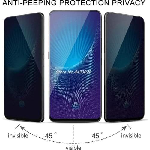 9H Full Cover Privacy Anti Peeping Tempered Glass For VIVO Z5X Z3 Z3i Z3X U1 X27 S1 F11 V15 Pro Anti Glare Screen Protector