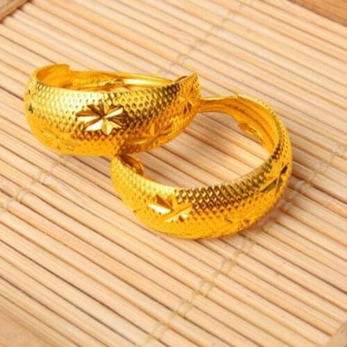 Womens Earrings Solid Yellow Gold Filled Hoop Earrings Gift