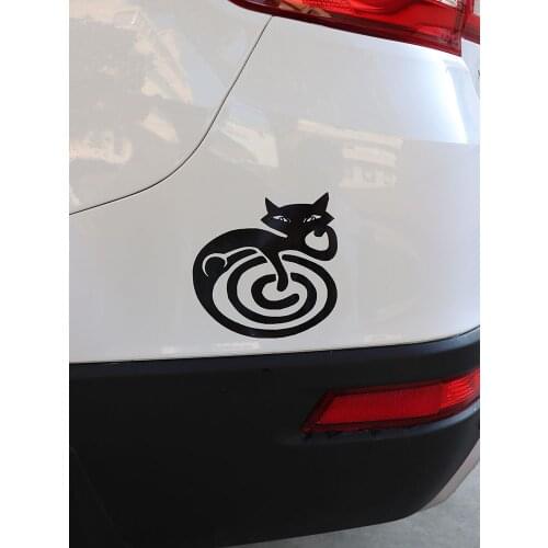 ZTTZDY 15.5*15.6CM Curly-tailed cat Car Decal Sexy Vinyl Sticker Black/Silver ZJ4-0204