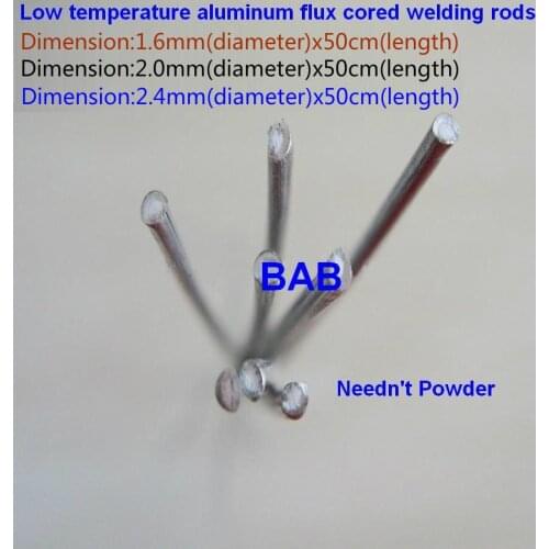 1.6mm/2mm/2.4mm*500mm Low temperature aluminum flux cored welding wire No need aluminum powder Instead of WE53 welding rod