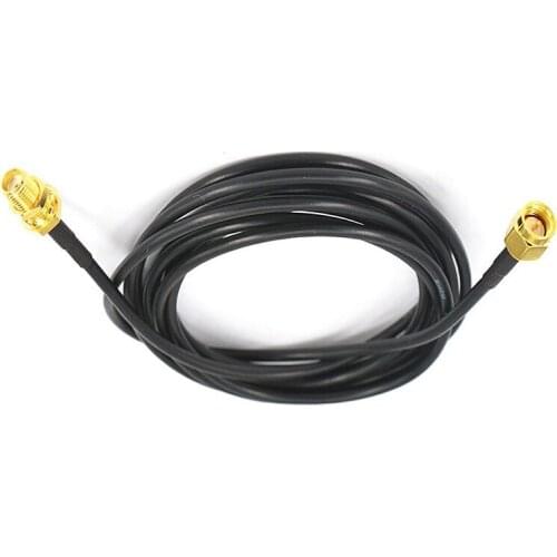2pc WIFI Antenna Extension Extended Wireless HM Cable Cord Wire SMA Male to SMA Female RF Connector Adapter RG174 2M