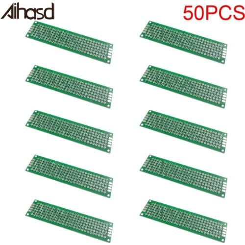 50PCS/LOT 2*8CM Double-Side Copper Prototype PCB Universal Board