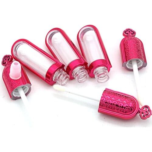 8ml dark pink crown lip gloss tube empty cosmetic exquisite lip gloss packaging container