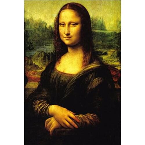 New 5D DIY Diamond Painting Mona Lisa Embroidery Full Square Diamond Cross Stitch Rhinestone Mosaic Painting Home Decor Gift
