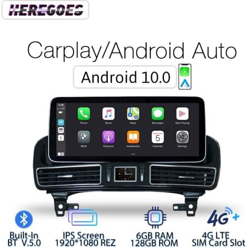 Carplay 12.3" Android 10.0 Car Multimedia Player For Mercedes Benz GLE GLS 2016 - 2020 6G+128G RAM 4G LTE Navigation GPS Radio