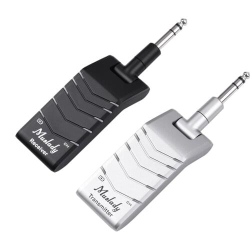 Muslady 2.4G Guitar Wireless System(Transmitter + Receiver) Max. 30M Effective Distance Built-in Rechargeable Battery for Guitar