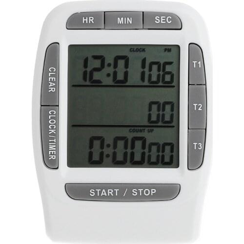 Digital LCD Multi-Channel Timer CountDown Laboratory 3 Channel Timers 99 Hours