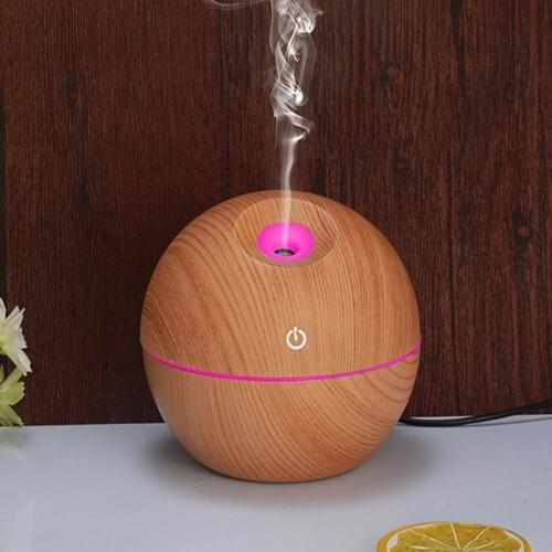 Wooden LED Aroma Diffuser Ultrasonic Humidifier Air Aromatherapy Atomizer