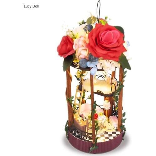 Handmade Doll House Furniture Miniatura Diy Doll Houses Miniature Dollhouse Wooden Toys For Children Grownups Birthday Gift TC5