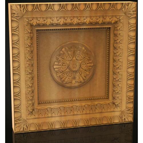 Stl 3D model for cnc or 3D printers in STL file format -flower home decor panel