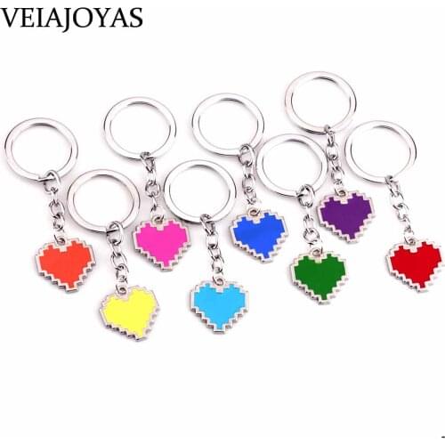 Trendy 8 Colors LOVE Alloy Keychains Game Undertale Sans Cosplay Jewelry For Women Men Charm Car Key Rings Holder Gifts Porte Cl