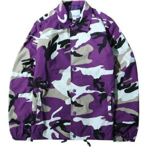 Mens Military Cargo Jacket Camouflage Street Hip Hop Outdoor Spring Leisure New 2022