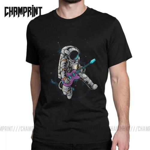 Spacebeat Rocker Men T Shirts Stars Galaxy Sci Spacesuit Spaceman Astronaut Vintage Tee Short Sleeve T-Shirts Pure Cotton Summer