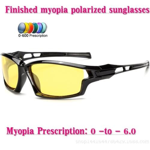 Diopter Finished Myopia Polarized Sunglasses Men Women Nearsighted Glasses Prescription men Night Vision Driving goggles UV NX