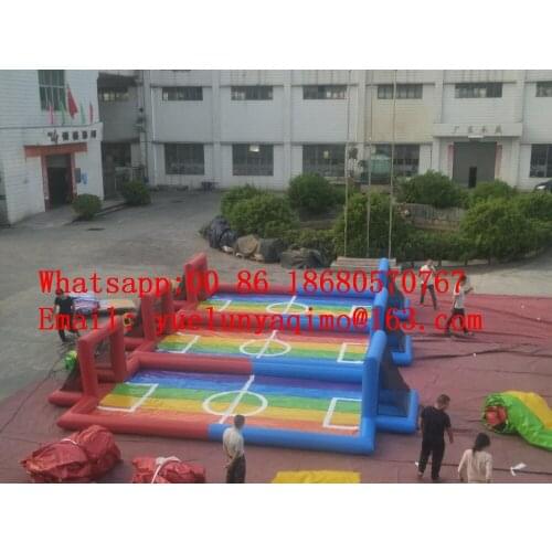 Factory direct inflatable slide, inflatable castle, inflatable football field, foam soccer field BYS539