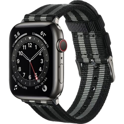 Wrist Band for Apple Watch 6 SE Bracelet 40mm 44mm 38mm 42mm Fine Woven Nylon Casual Sport Strap for iWatch Series 5/4/3/2/1