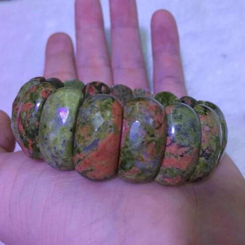 Natural unakite stone beads bracelet natural gemstone bracelet fashion jewelry for woman for gift wholesale