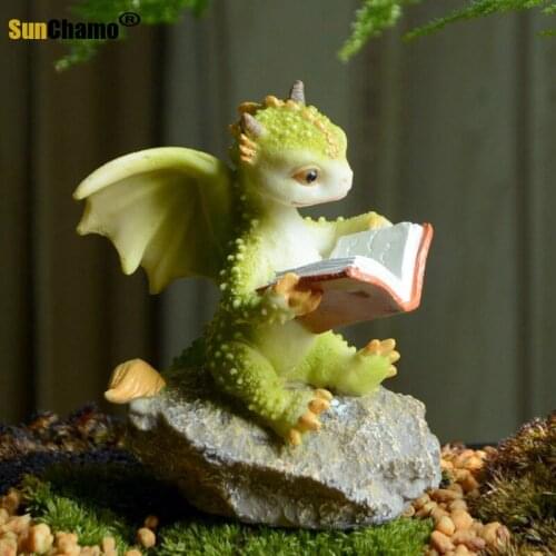 New Fashion Cute Cartoon Little Dragon Decoration Doll Resin Creative Simulation Magic Animal Decoration Gift for Boyfriend Gift