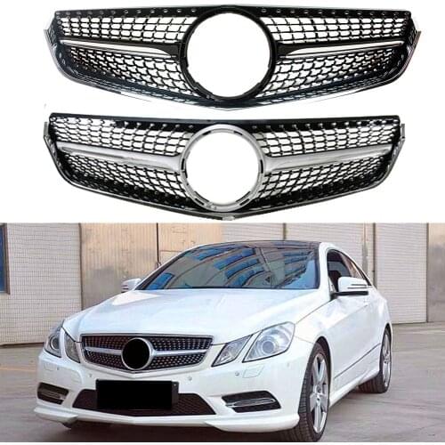 Front Bumper Racing Grill Billet Grille Cover For Mercedes-Benz W207 E-Coupe 2009-2013 Diamond