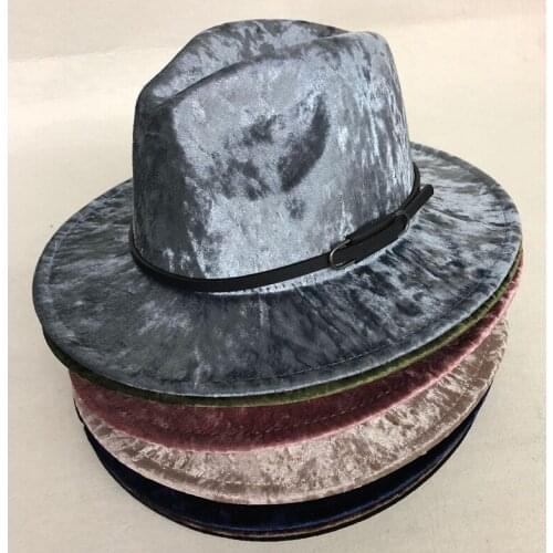 ZJBECHAHMU Casual Winter Autumn Imitation Woolen Women Men Ladies Fedoras Top Jazz Hat European American Round Caps Bowler Hats