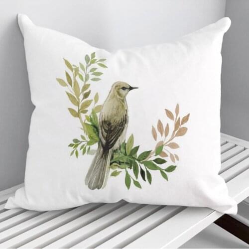 Bird Throw Pillows Cushion Cover On Sofa Home Decor 45*45cm 40*40cm Gift Pillowcase Cojines Dropshipping