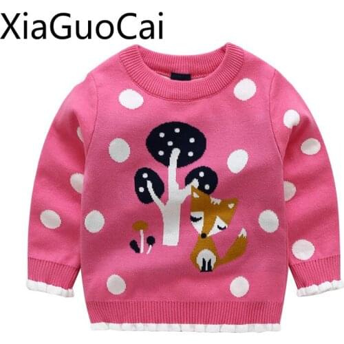 Baby Girl Sweater Autumn Baby Girl Clothes Winter Girls Cotton Sweaters Childrens Pullover Long-sleeved Cartoon Baby Pullover