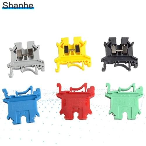 UK-2.5B blue/grey/red/black/green 2.5mm2 DIN Rail Universal Combination Terminal Blocks Screw Type UK2.5B