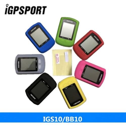 Universal bicycle gel holster and screen protector for IGPSPORT IGS10, BLACK BIRD BB10 / BB10S Blackbird GPS BB10