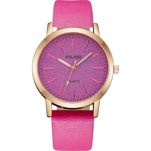 HIgh Quality Movements Women Leather Strap Wristwatch Glitter Dial Ladies Watch Quartz Clock Watches Girls Timepiece