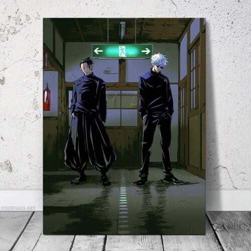 Yuji Itadori Suguru Geto Jujutsu Kaisen Anime Canvas Wall Art Poster Painting Bedroom Living Room Decoration Print Home Decor